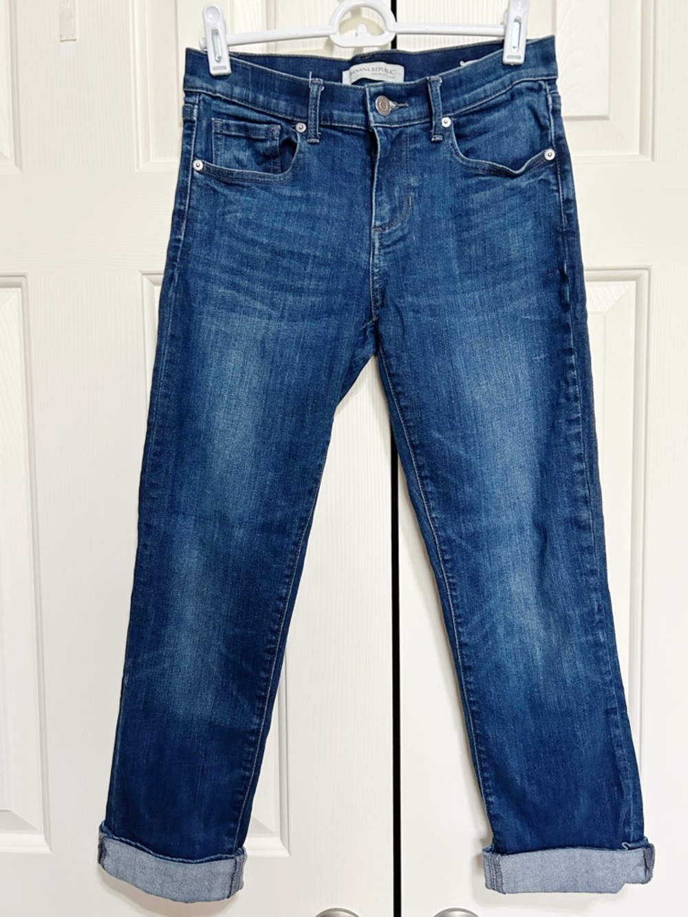 Banana Republic Straight Jeans 26P Cuffed Classic Coastal 90's